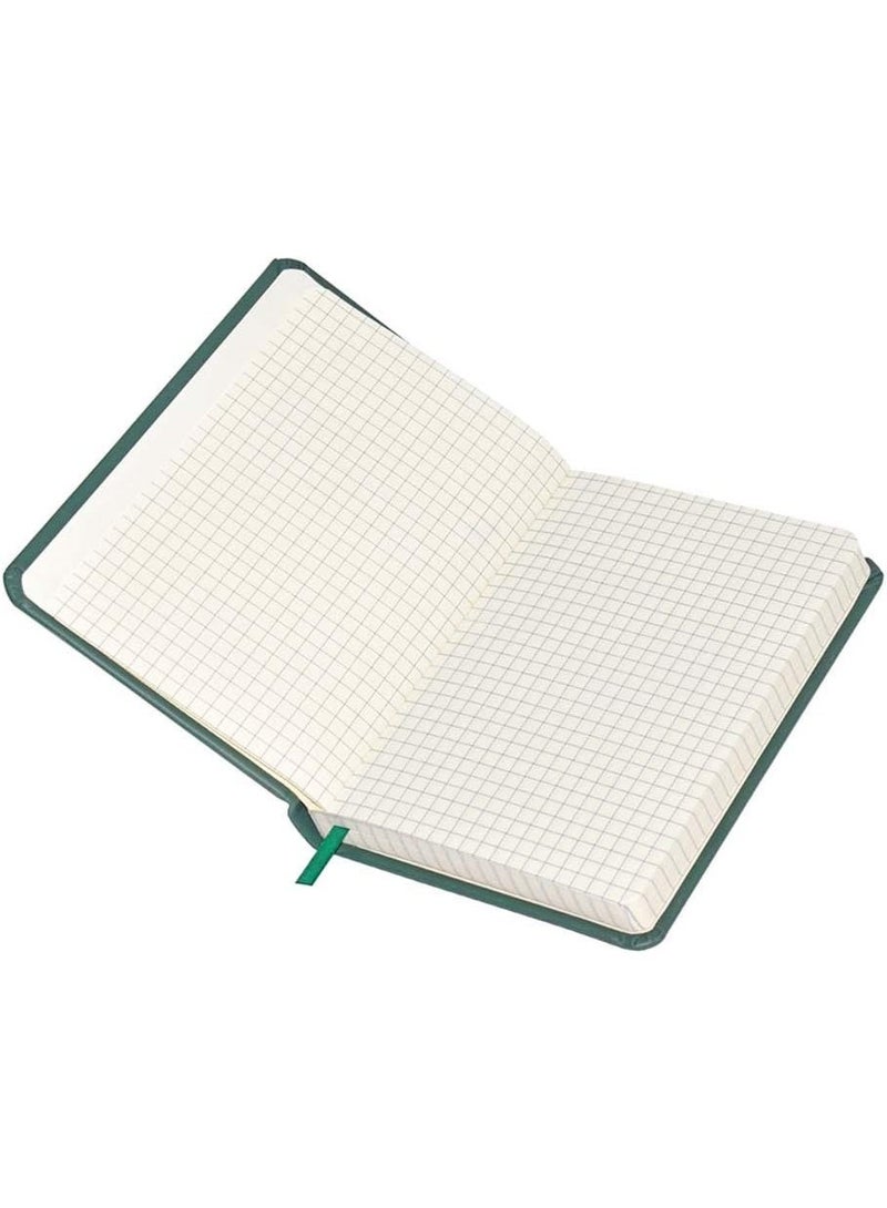 FIS 120-Sheets Italian PU Notebook A6, 5mm Square, Green - FSNB5M1603 - Image 3